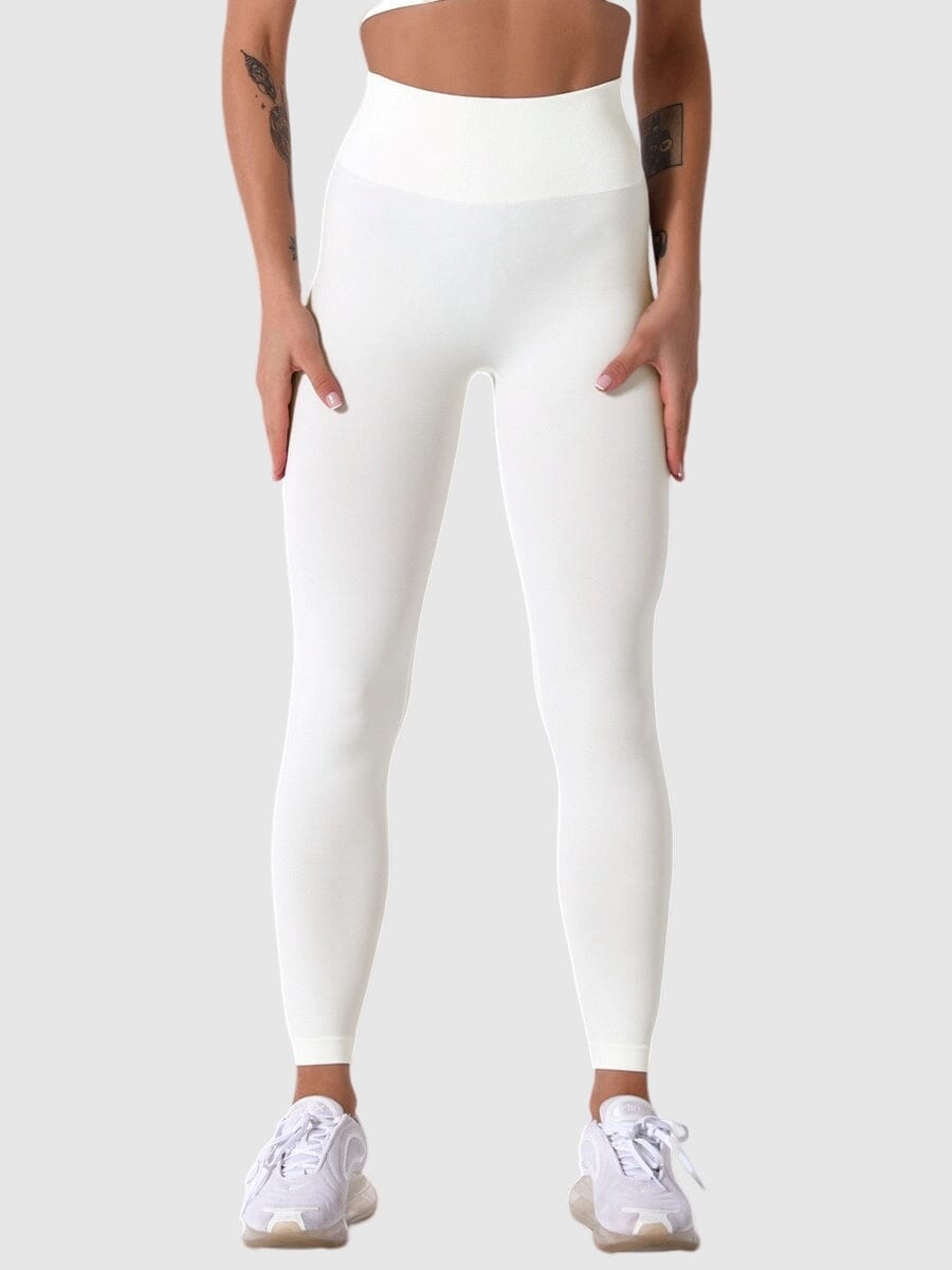 Legging Sans Couture Taille Haute Leggings Helanke-Srbija.com sa Crème 