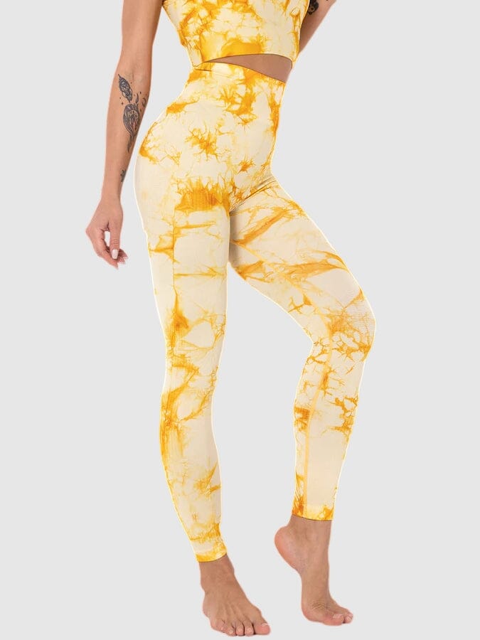 Legging Sculptant Taille Haute Sport Leggings Helanke-Srbija.com sa Jaune 