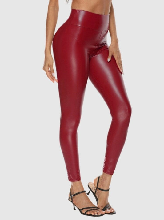Legging Simili Cuir Rouge Brillant Leggings Helanke-Srbija.com : Legging Femme | Vêtements de Sport sa 
