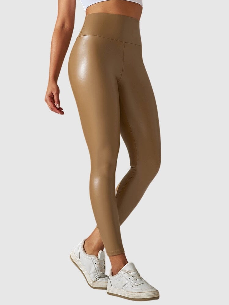 Legging Simili Cuir Sculptant Leggings Helanke-Srbija.com XS Marron 