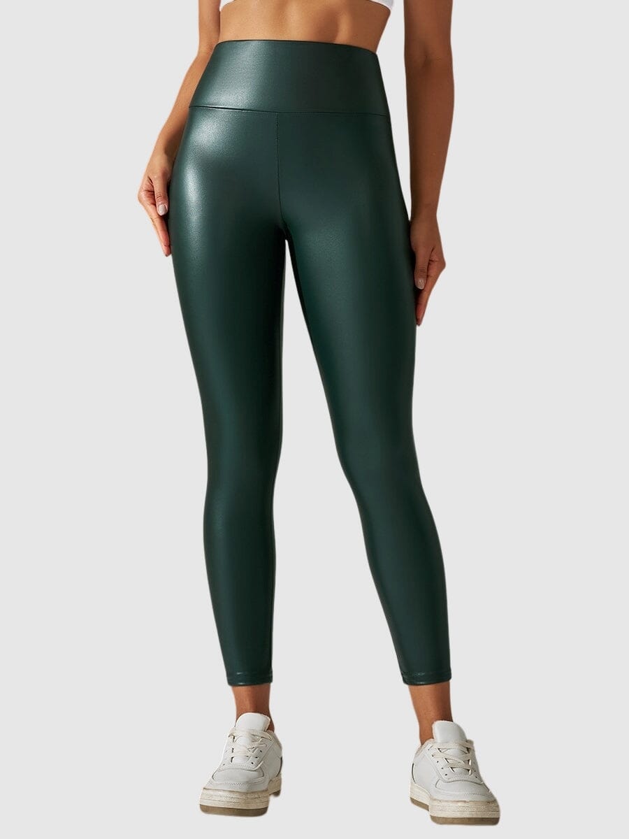 Legging Simili Cuir Sculptant Leggings Helanke-Srbija.com XS Vert foncé 
