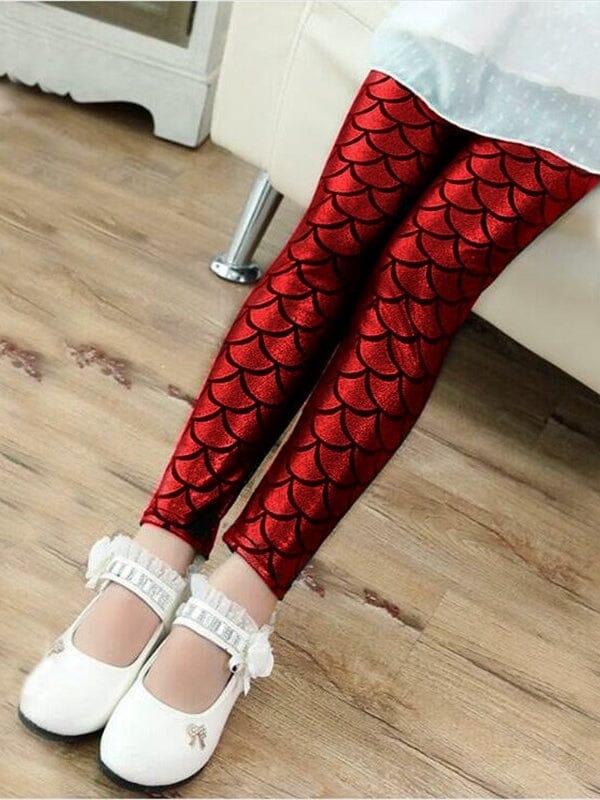 Legging Sirène Fille Leggings Helanke-Srbija.com 2 Ans Rouge 