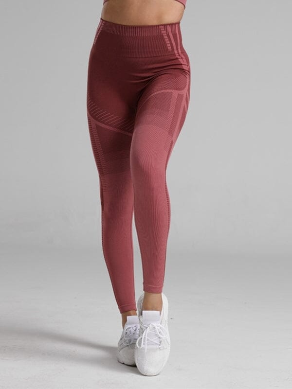 Legging Slim Fit Sans Couture Leggings Helanke-Srbija.com sa Bordeaux 