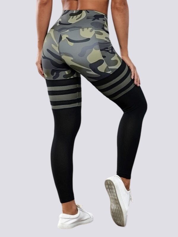 Legging Sport Camouflage Maintien Ferme Taille Haute (Poches) Leggings Ultime-Legging sa 