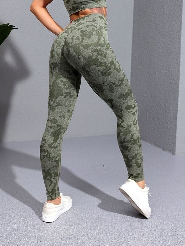 Legging Sport Camouflage Sans Couture Leggings Helanke-Srbija.com : Legging Femme | Vêtements de Sport sa Kaki 
