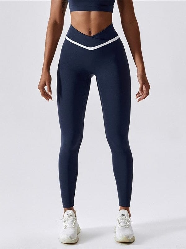 Legging Sport Ceinture Croisée Sans Couture Leggings Helanke-Srbija.com : Legging Femme | Vêtements de Sport sa Bleu 