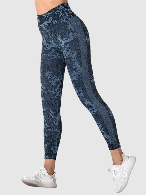 Legging Sport Effet Amincissant Sans Couture (Push Up) Leggings Helanke-Srbija.com sa Bleu 