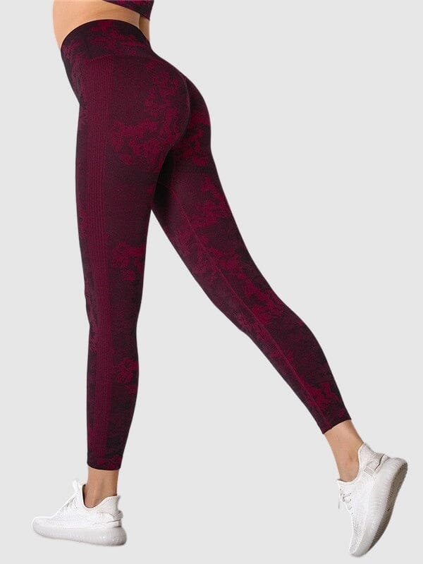 Legging Sport Effet Amincissant Sans Couture (Push Up) Leggings Helanke-Srbija.com sa Bordeaux 