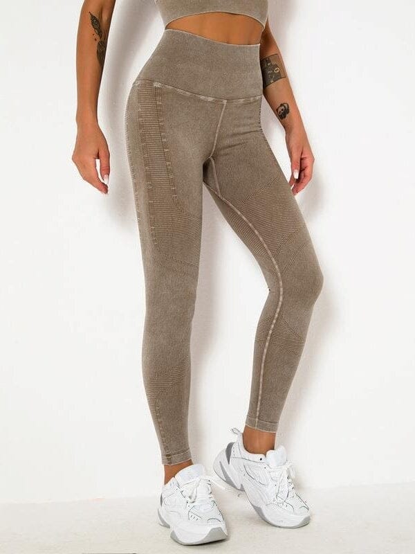 Legging Sport Effet Jean Leggings Helanke-Srbija.com : Legging Femme | Vêtements de Sport sa Marron 