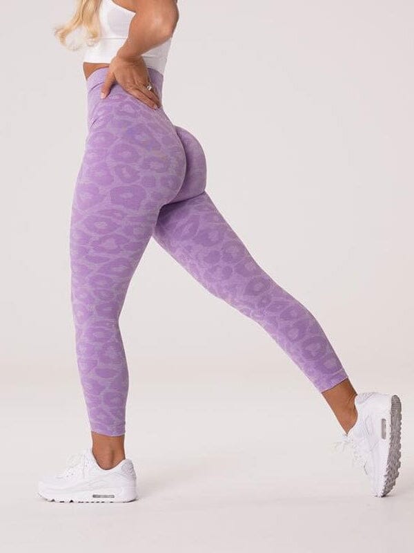 Legging Sport Imprimé Léopard Push Up (Sans Couture) Leggings Helanke-Srbija.com XS Violet 