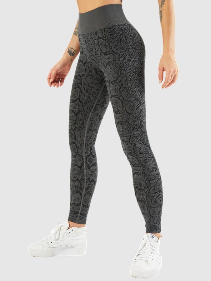 Legging Sport Imprimé Serpent Leggings Helanke-Srbija.com : Legging Femme | Vêtements de Sport sa Gris 