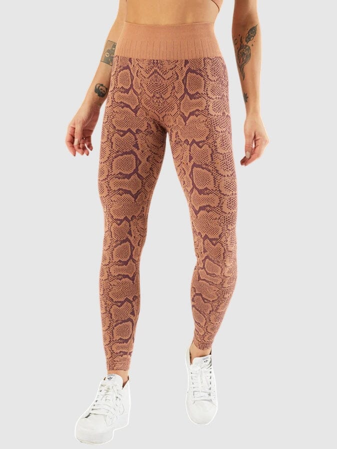 Legging Sport Imprimé Serpent Leggings Helanke-Srbija.com : Legging Femme | Vêtements de Sport sa Marron 