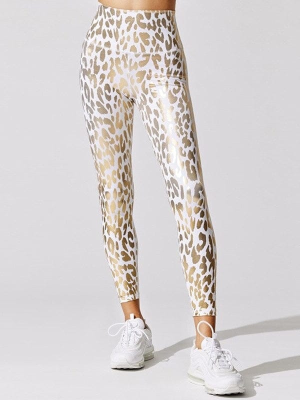 Legging Sport Léopard Brillant Leggings Helanke-Srbija.com : Legging Femme | Vêtements de Sport sa Or 