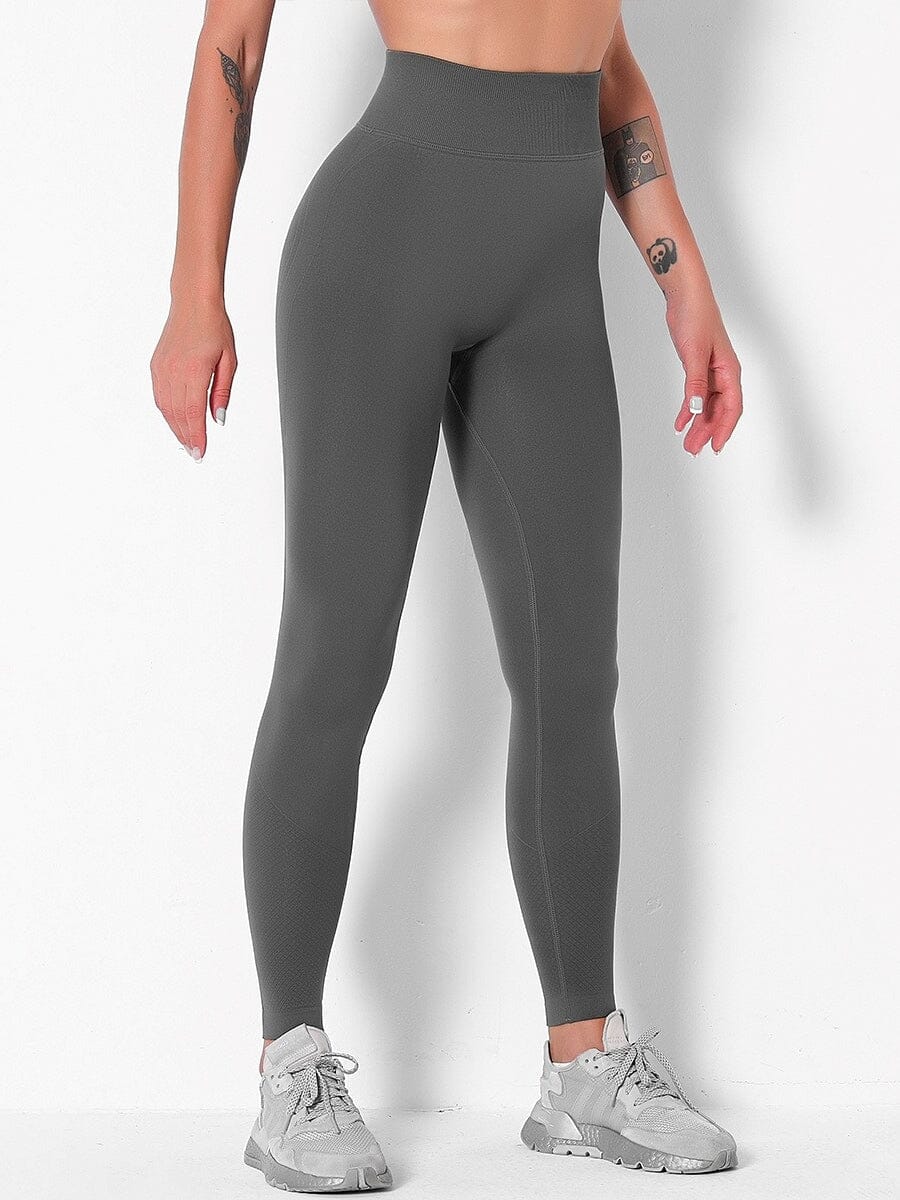 Legging Sport Maille fine Sans Couture Helanke-Srbija.com XS Gris foncé 