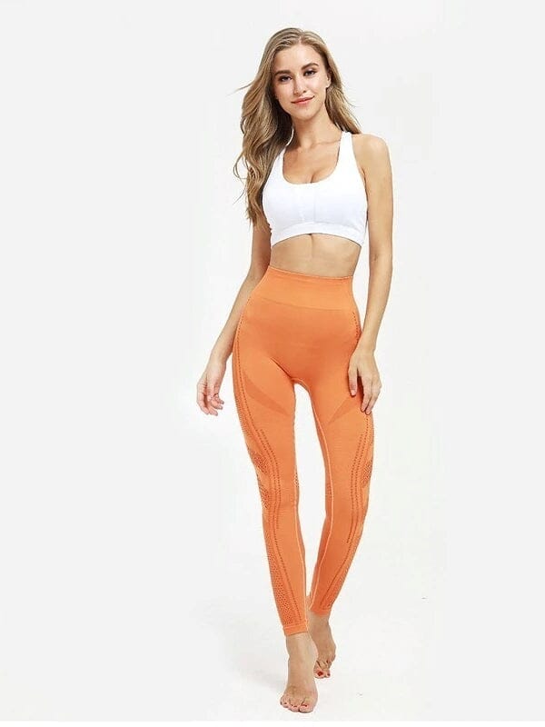 Legging Sport Maille Sans Couture Leggings Helanke-Srbija.com : Legging Femme | Vêtements de Sport sa Orange 
