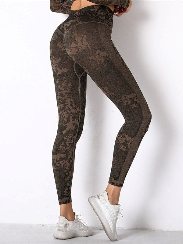 Legging Sport Militaire Camouflage Helanke-Srbija.com : Legging Femme | Vêtements de Sport sa Marron 