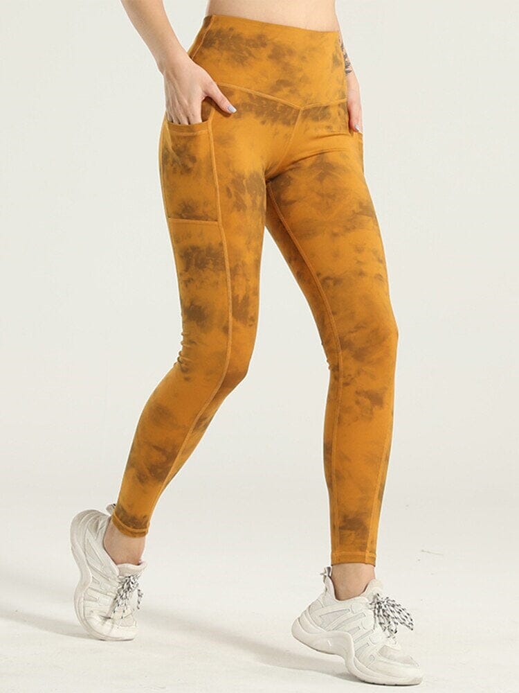Legging Sport Poches Imprimé Leggings Helanke-Srbija.com : Legging Femme | Vêtements de Sport sa Jaune 