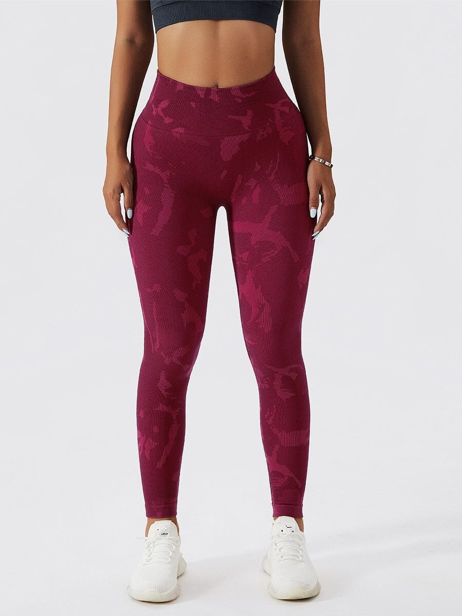 Legging Sport Push Up Camouflage (Sans Couture) Leggings Helanke-Srbija.com sa Bordeaux 