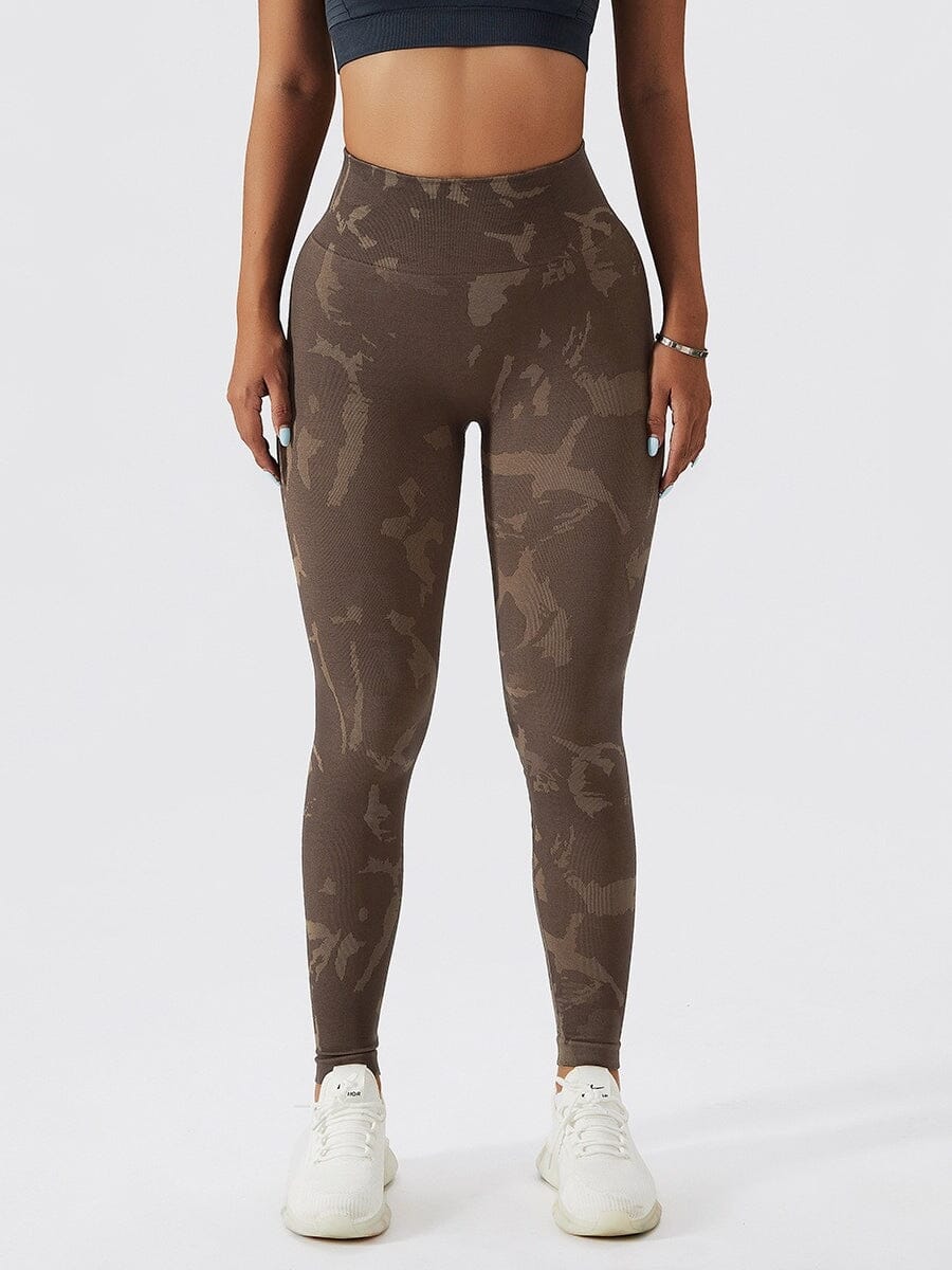 Legging Sport Push Up Camouflage (Sans Couture) Leggings Helanke-Srbija.com sa Marron 