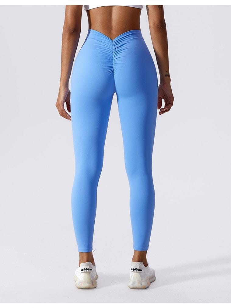 Legging Sport Push Up Taille Basse V Leggings Helanke-Srbija.com sa Bleu ciel 