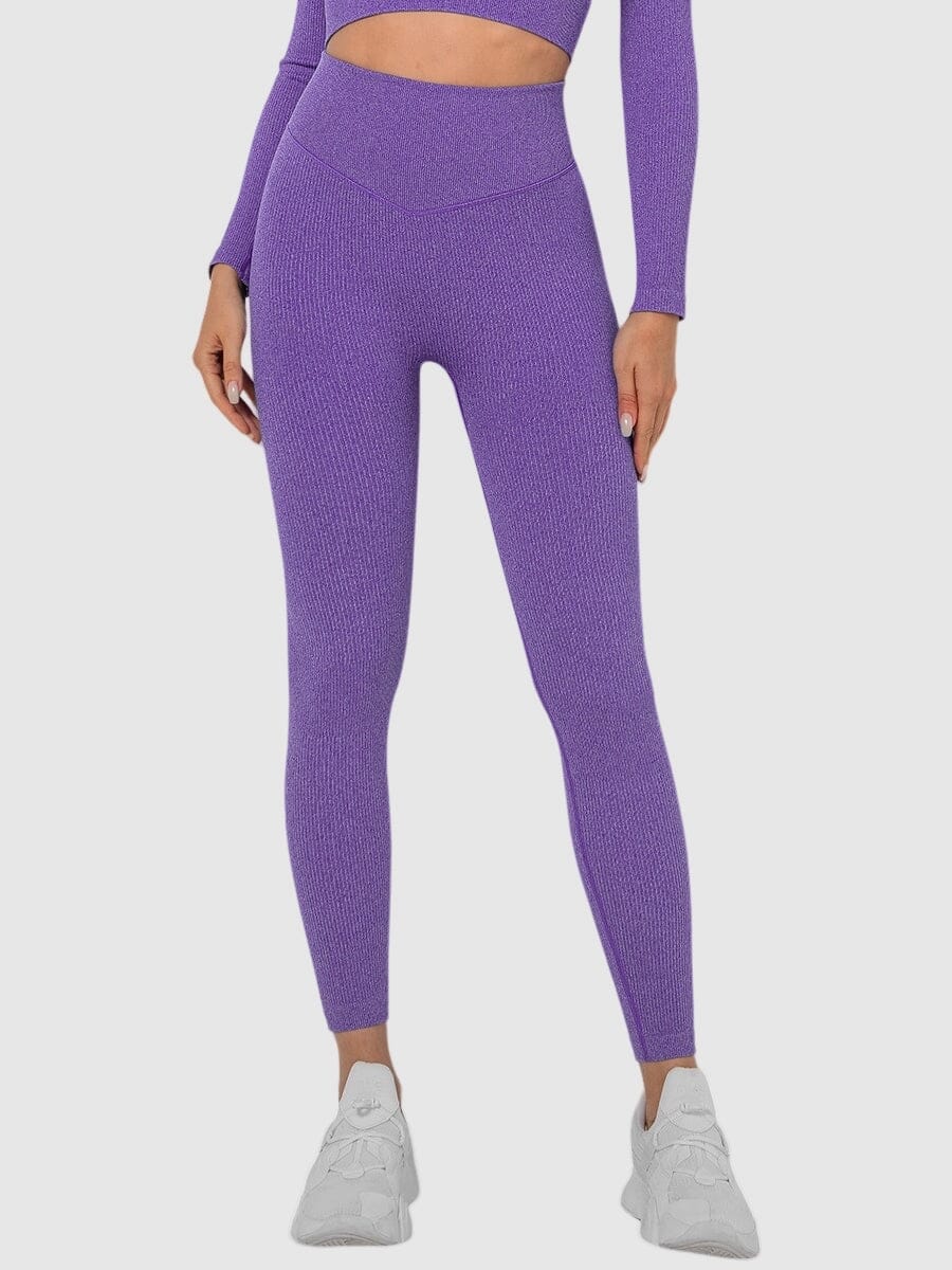 Legging Sport Sans Couture Côtelé (Push Up) Leggings Helanke-Srbija.com sa Violet 