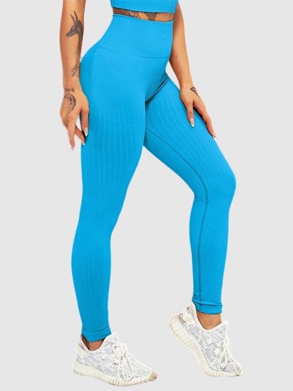 Legging Sport Sculptant Côtelé Leggings Helanke-Srbija.com : Legging Femme | Vêtements de Sport sa Bleu ciel 