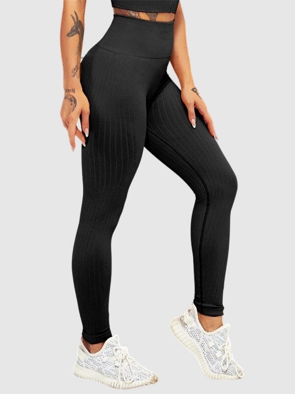 Legging Sport Sculptant Côtelé Leggings Helanke-Srbija.com : Legging Femme | Vêtements de Sport sa Noir 