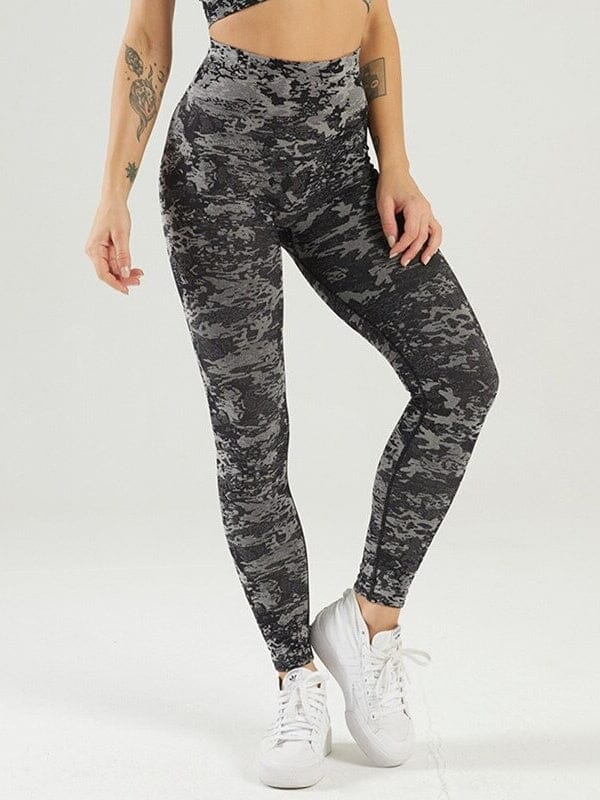 Legging Sport Taille Haute Camouflage Leggings Helanke-Srbija.com : Legging Femme | Vêtements de Sport sa Noir 