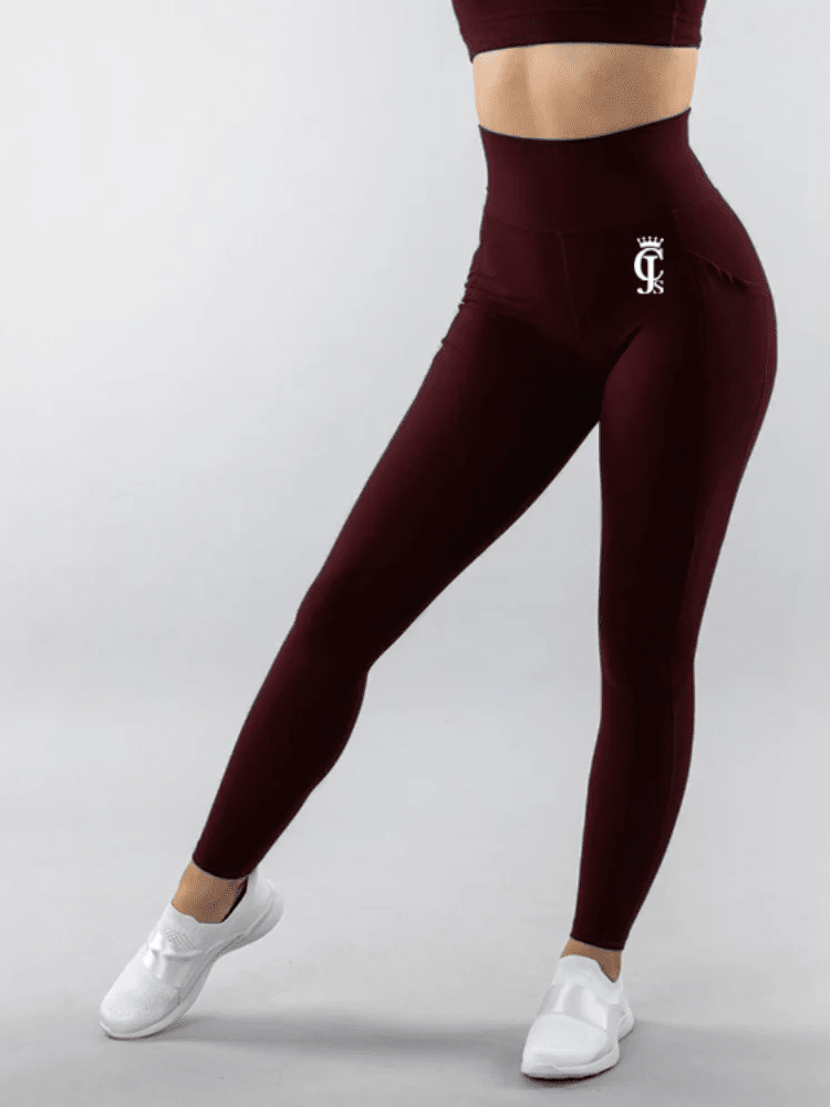 Legging Sport Taille Haute - JCS Sports Leggings Helanke-Srbija.com sa Bordeaux 