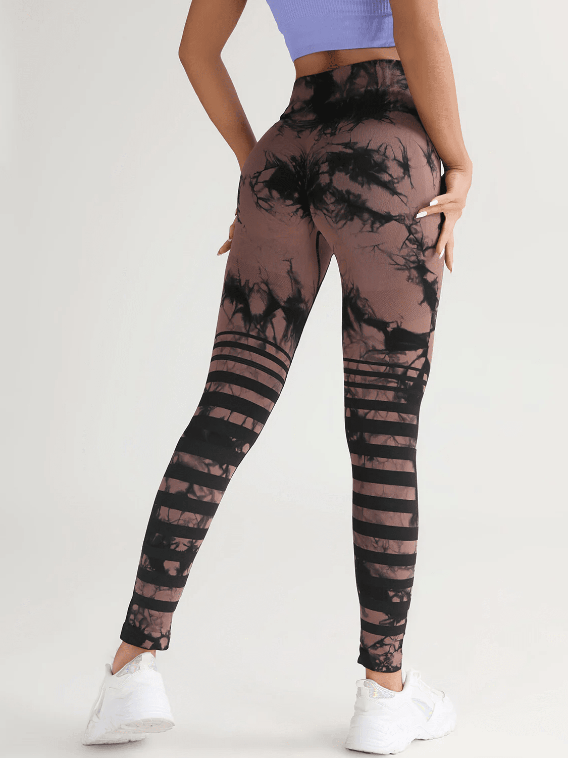 Legging Sport Tie Dye Galbant (Push Up) - Nemesis Leggings Helanke-Srbija.com sa Marron 