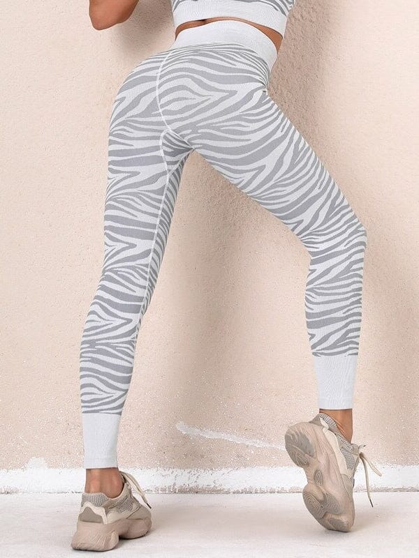 Legging Sport Zébré Sans Couture Leggings Helanke-Srbija.com : Legging Femme | Vêtements de Sport sa Blanc 