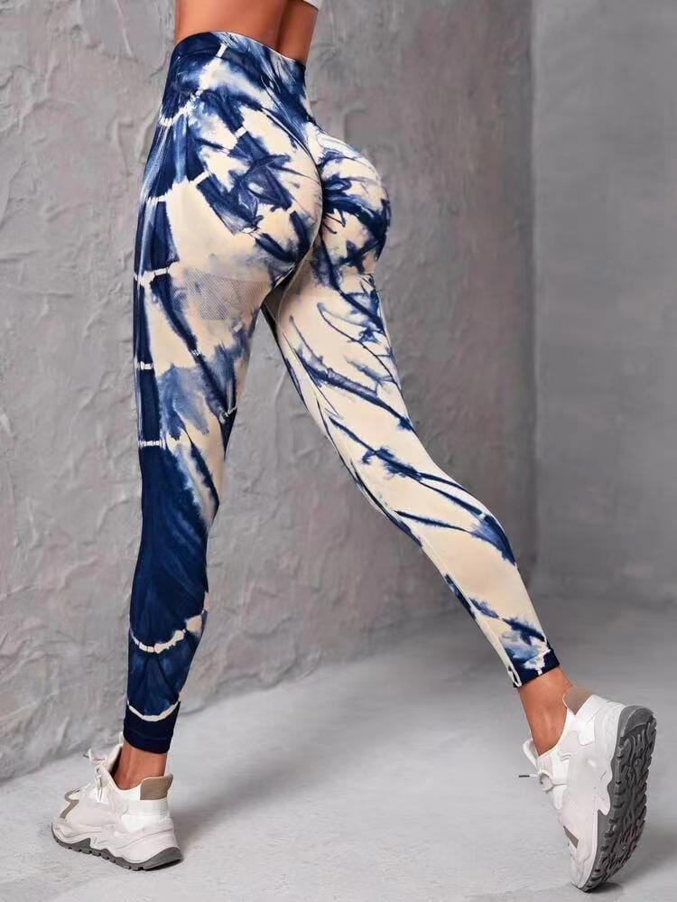 Legging Tie Dye Push Up Sport Leggings Helanke-Srbija.com sa Bleu sombre 