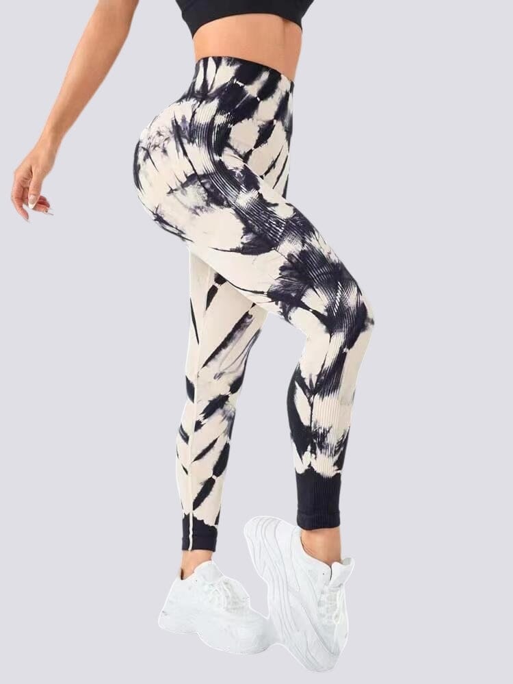 Legging Tie Dye Push Up Sport Leggings Helanke-Srbija.com sa Noir 
