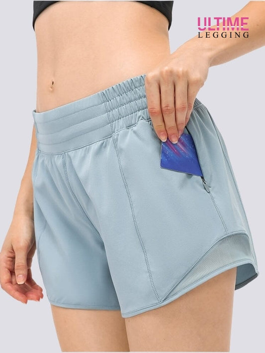 Short Avec Poche Zippée - Ultime-Legging Shorts Helanke-Srbija.com XS Bleu clair 