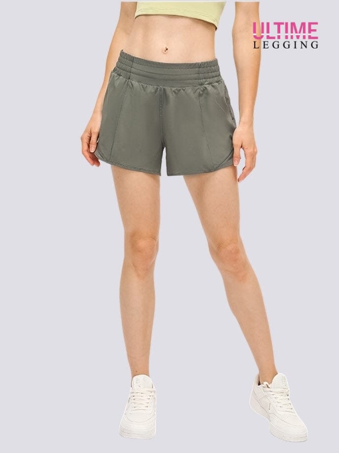 Short Avec Poche Zippée - Ultime-Legging Shorts Helanke-Srbija.com XS Kaki foncé 