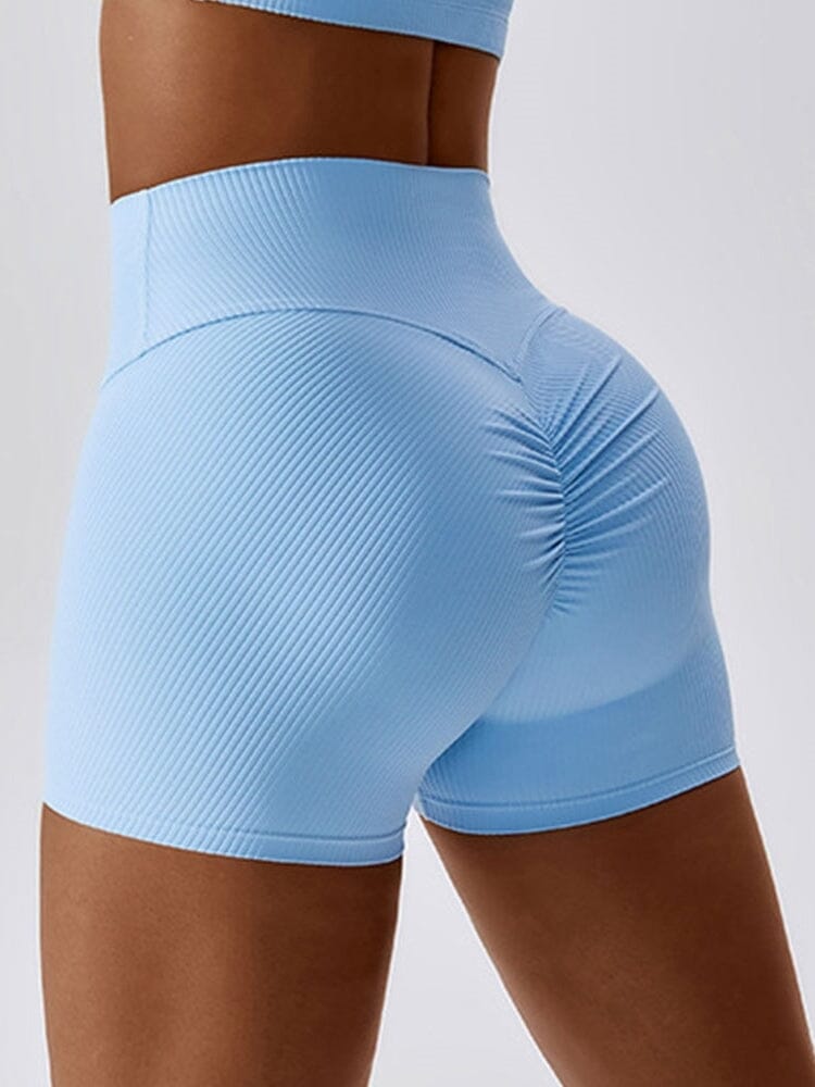 Short Court Plissé Push Up - Sport Shorts Helanke-Srbija.com sa Bleu ciel 