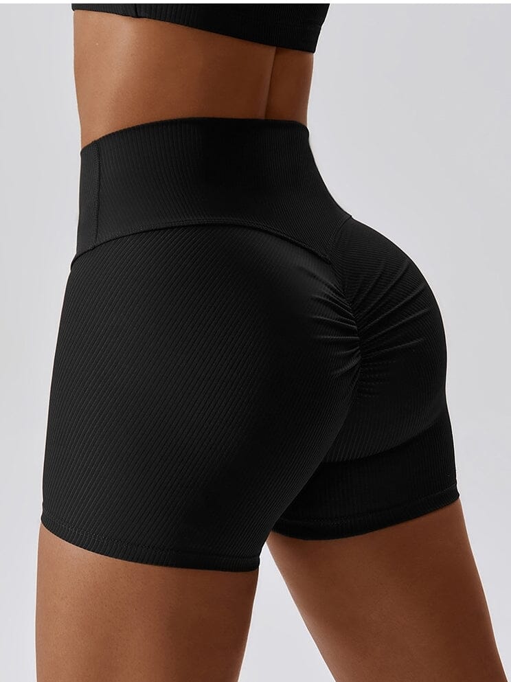 Short Court Plissé Push Up - Sport Shorts Helanke-Srbija.com sa Noir 