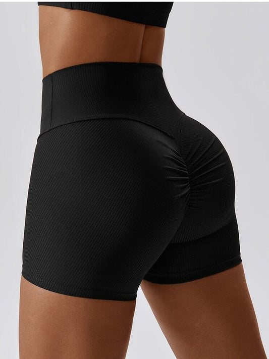 Short Court Plissé Push Up - Sport Shorts Helanke-Srbija.com sa Noir 