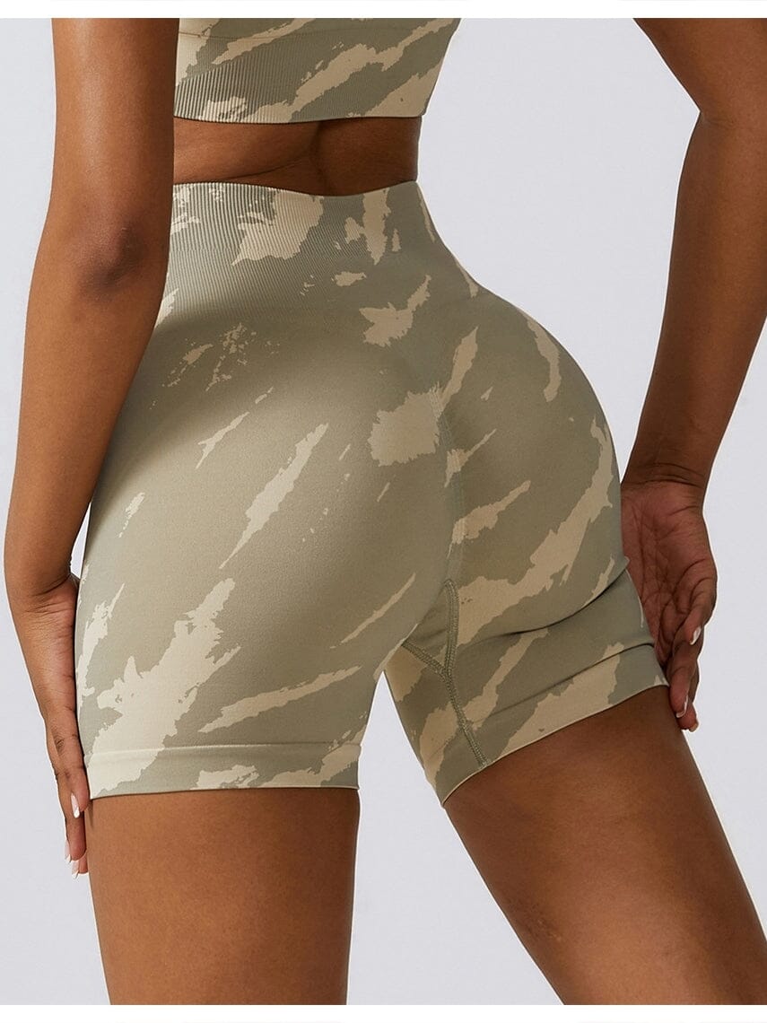 Short Fitness Moulant Taille Haute Shorts Helanke-Srbija.com sa Beige 