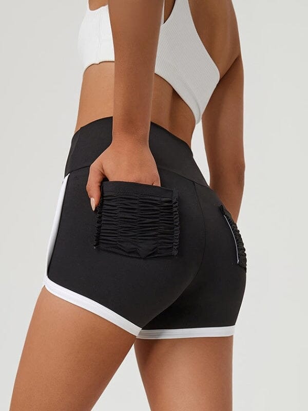 Short Fitness Poche Sport Shorts Helanke-Srbija.com sa Noir 