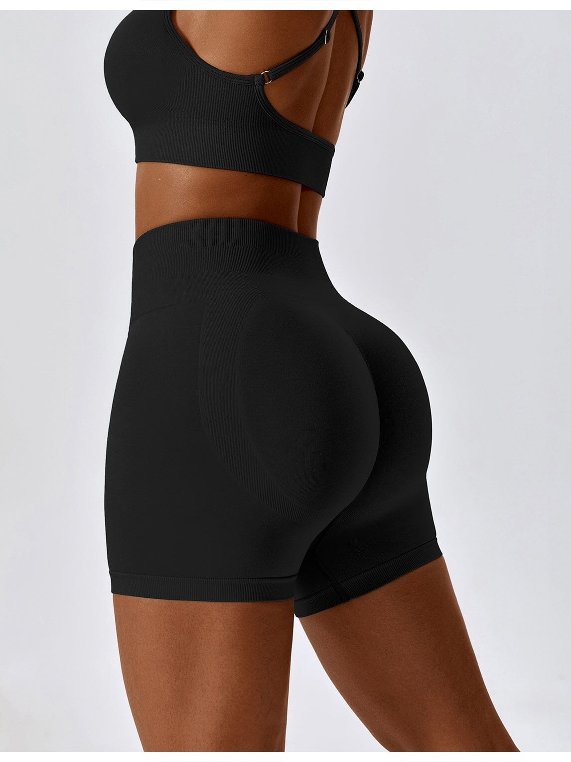 Short Sans Couture Moulant Sport (Push Up) Shorts Helanke-Srbija.com sa Noir 