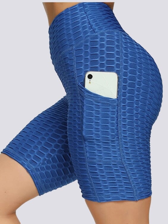 Short Sport Anti Cellulite Push Up Poches Shorts Helanke-Srbija.com sa Bleu 