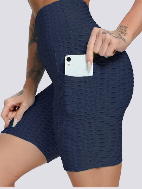 Short Sport Anti Cellulite Push Up Poches Shorts Helanke-Srbija.com sa Bleu royal 