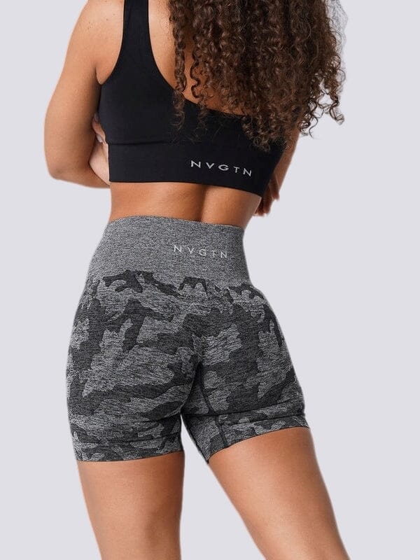 Short Sport Camouflage Sans Couture Shorts Helanke-Srbija.com XS Gris sombre 