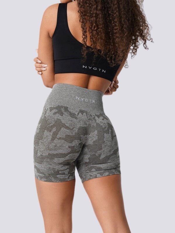 Short Sport Camouflage Sans Couture Shorts Helanke-Srbija.com XS Kaki grisé 