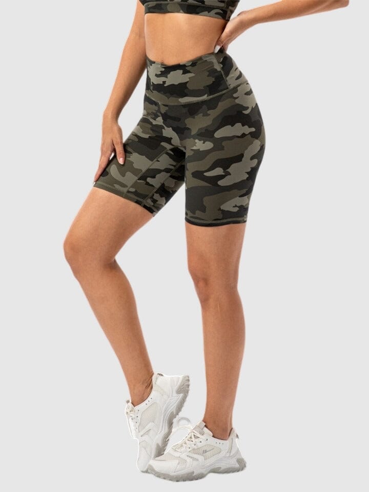 Short Sport Camouflage Taille Haute Shorts Helanke-Srbija.com : Legging Femme | Vêtements de Sport sa Camouflage 