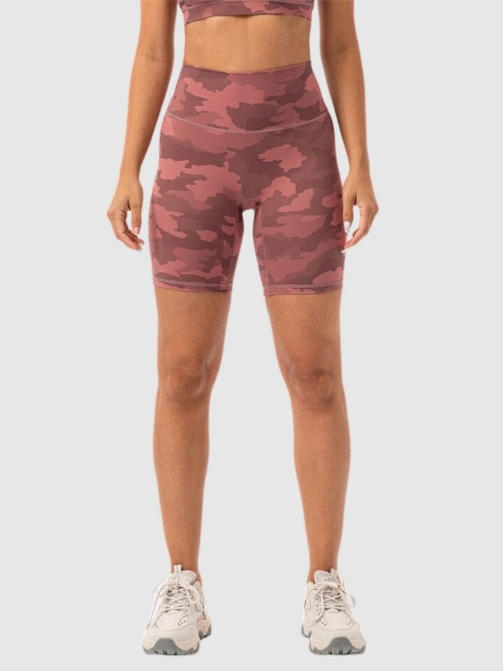 Short Sport Camouflage Taille Haute Shorts Helanke-Srbija.com : Legging Femme | Vêtements de Sport sa Rouge 