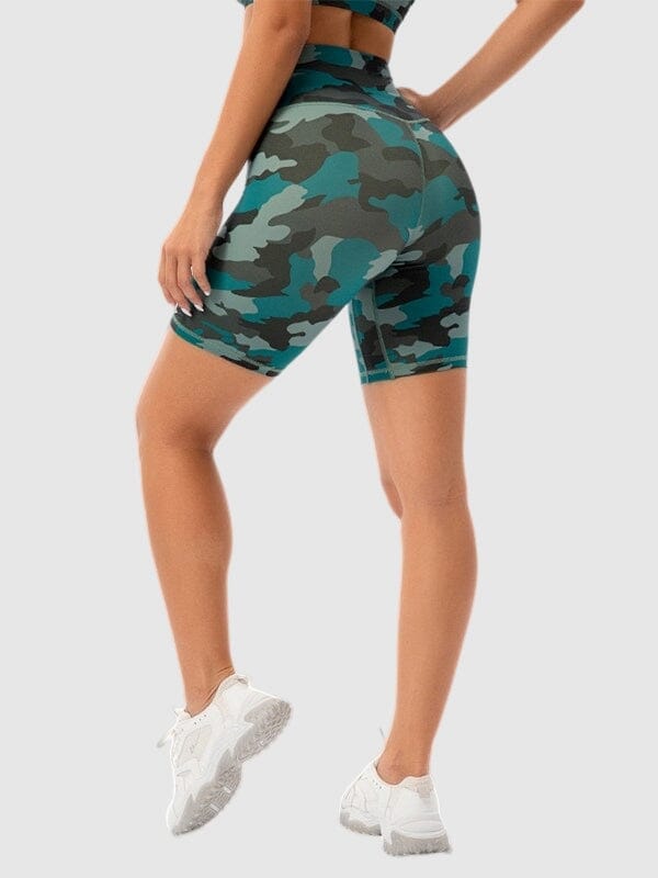 Short Sport Camouflage Taille Haute Shorts Helanke-Srbija.com : Legging Femme | Vêtements de Sport sa Turquoise 