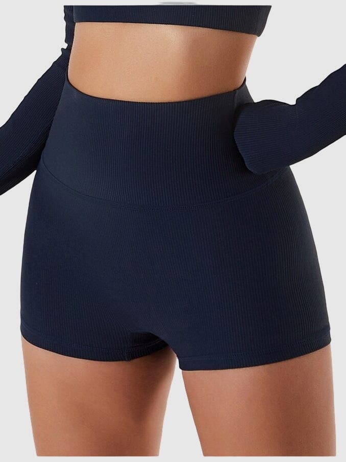 Short Sport Côtelé Taille Haute Shorts Helanke-Srbija.com : Legging Femme | Vêtements de Sport sa Bleu Royal 
