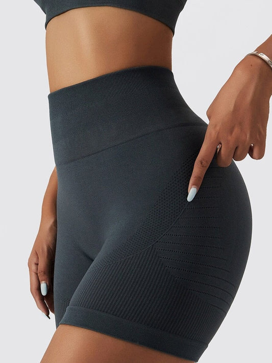 Short Sport Court Taille Haute (Sans Couture) Shorts Helanke-Srbija.com sa Gris foncé 